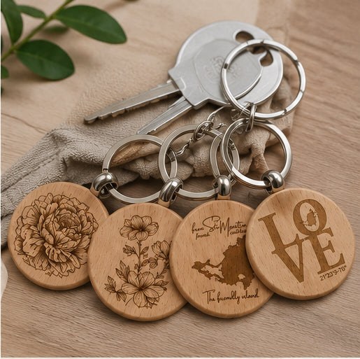 Porte Clé en Bois Rond